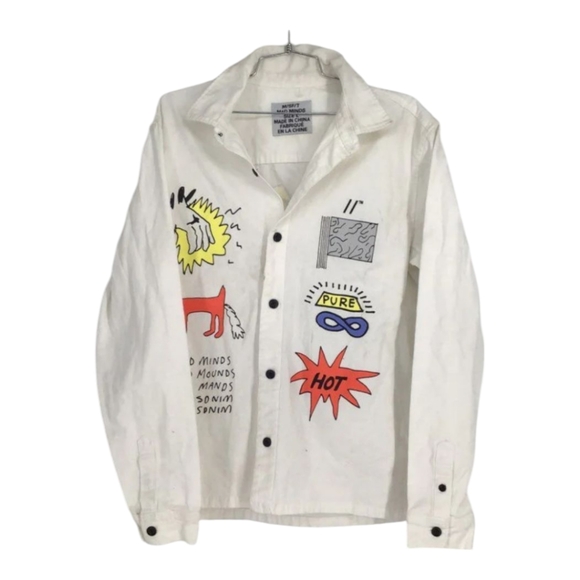 Urban Outfitters Other - Urban Outfitters Men's White Long Sleeve Collared Button-Up Shirt - Size Medium